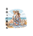 50代60代70代女性のオシャレスタンプ（個別スタンプ：19）