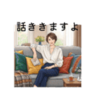 50代60代70代女性のオシャレスタンプ（個別スタンプ：20）