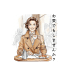50代60代70代女性のオシャレスタンプ（個別スタンプ：21）