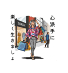 50代60代70代女性のオシャレスタンプ（個別スタンプ：31）
