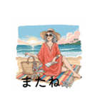 50代60代70代女性のオシャレスタンプ（個別スタンプ：40）