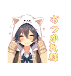 [おつかれ様専用]猫耳フードの男の子（個別スタンプ：4）
