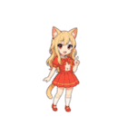 [アレンジ用]猫耳の制服アイドル（個別スタンプ：1）