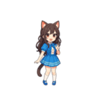 [アレンジ用]猫耳の制服アイドル（個別スタンプ：2）