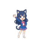 [アレンジ用]猫耳の制服アイドル（個別スタンプ：7）