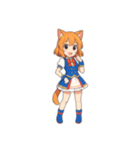 [アレンジ用]猫耳の制服アイドル（個別スタンプ：13）