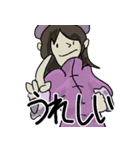 カンフーっぽい構えの女の子。（個別スタンプ：22）