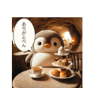 洞窟暮らしのペンギン ゆるかわ挨拶集（個別スタンプ：9）