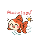 ゆるかわ金魚 癒しスタンプ 英語ver.2（個別スタンプ：1）