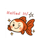 ゆるかわ金魚 癒しスタンプ 英語ver.2（個別スタンプ：4）