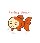 ゆるかわ金魚 癒しスタンプ 英語ver.2（個別スタンプ：8）