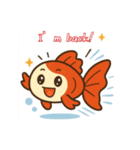ゆるかわ金魚 癒しスタンプ 英語ver.2（個別スタンプ：10）