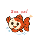 ゆるかわ金魚 癒しスタンプ 英語ver.2（個別スタンプ：12）