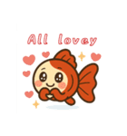 ゆるかわ金魚 癒しスタンプ 英語ver.2（個別スタンプ：15）