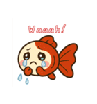 ゆるかわ金魚 癒しスタンプ 英語ver.2（個別スタンプ：16）
