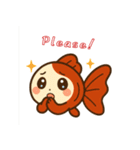 ゆるかわ金魚 癒しスタンプ 英語ver.2（個別スタンプ：17）