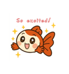 ゆるかわ金魚 癒しスタンプ 英語ver.2（個別スタンプ：26）