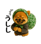 どろぼう顔のポメラニアン（個別スタンプ：1）