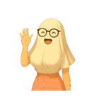 超変な彼女-改版編（個別スタンプ：16）