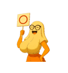 超変な彼女-改版編（個別スタンプ：17）