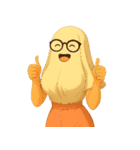 超変な彼女-改版編（個別スタンプ：18）