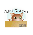 色々な猫10-1 短毛-立ち耳-茶（個別スタンプ：8）