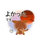 色々な猫10-1 短毛-立ち耳-茶（個別スタンプ：11）
