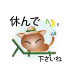 色々な猫10-1 短毛-立ち耳-茶（個別スタンプ：13）