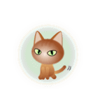 色々な猫10-1 短毛-立ち耳-茶（個別スタンプ：37）