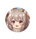 秋の待ち合わせみなみちゃんプレミアム（個別スタンプ：21）