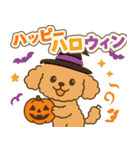 ハロウィン・誕生日 トイプードル【秋】犬（個別スタンプ：1）