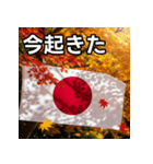 紅葉と日本国旗（個別スタンプ：13）