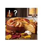 秋を感じる林檎ケーキ（個別スタンプ：17）