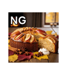 秋を感じる林檎ケーキ（個別スタンプ：25）