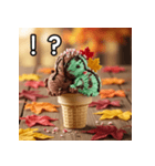 秋チョコミントアイス（個別スタンプ：17）