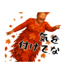 高揚紅葉デブ秋ばばぁ(秋に便利なスタンプ)（個別スタンプ：27）