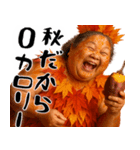 高揚紅葉デブ秋ばばぁ(秋に便利なスタンプ)（個別スタンプ：32）