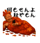 高揚紅葉デブ秋ばばぁ(秋に便利なスタンプ)（個別スタンプ：33）