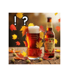 秋を感じる紅葉ビール（個別スタンプ：17）