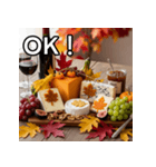 秋の紅葉チーズ（個別スタンプ：9）