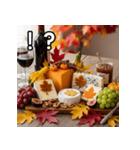 秋の紅葉チーズ（個別スタンプ：17）