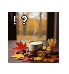 秋の紅葉抹茶（個別スタンプ：17）