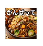 秋のどんぐり焼きそば（個別スタンプ：11）