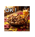 秋のどんぐりミックスナッツ（個別スタンプ：9）