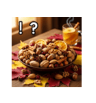 秋のどんぐりミックスナッツ（個別スタンプ：17）
