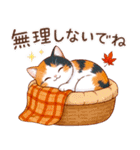 三毛猫のつめあわせ【秋】（個別スタンプ：28）