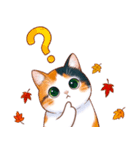 三毛猫のつめあわせ【秋】（個別スタンプ：30）