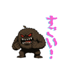 でっコワ でっかくてコワイけど優しいヤツ（個別スタンプ：3）