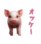 [オッケー専用]マイクロブタ達（個別スタンプ：4）