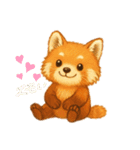 レッサーパンダのなちゃんもくん(秋ver)（個別スタンプ：13）
